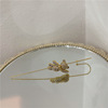 Copper zirconium, brand piercing, ear clips, earrings, micro incrustation, suitable for import