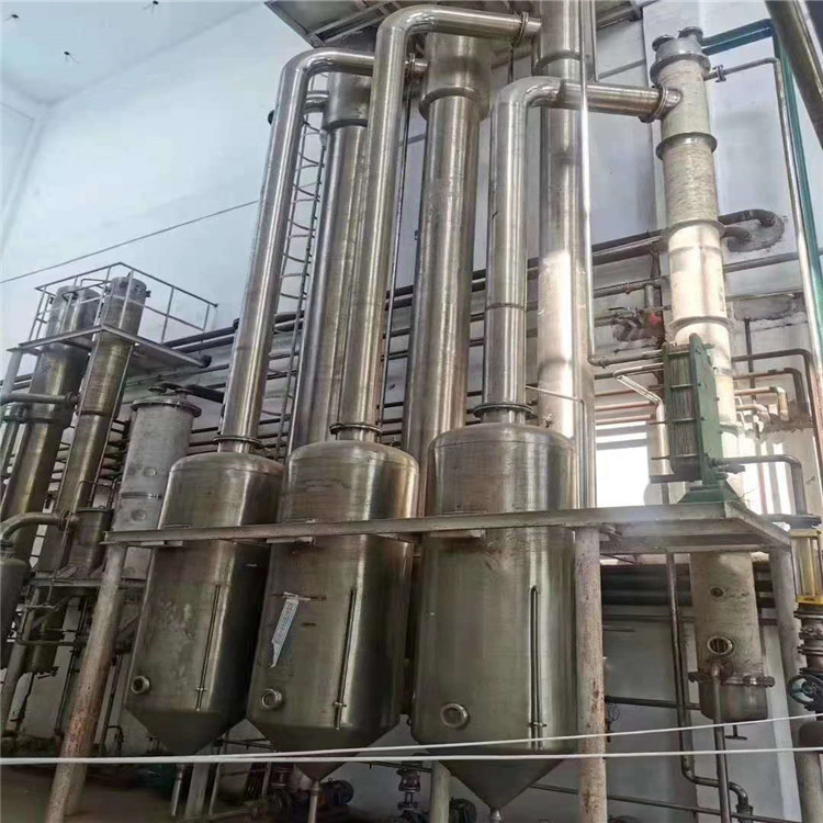 出售二手30平方薄膜蒸发器 12吨双效单效降膜蒸发器