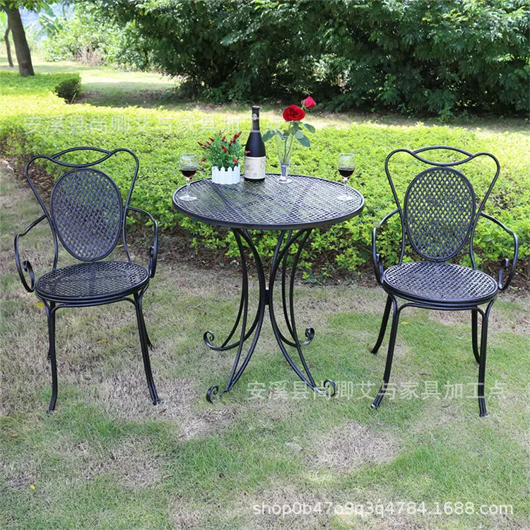 铁艺桌椅套件美式庭院户外阳台桌椅桌椅三五件套别墅桌椅休闲桌椅