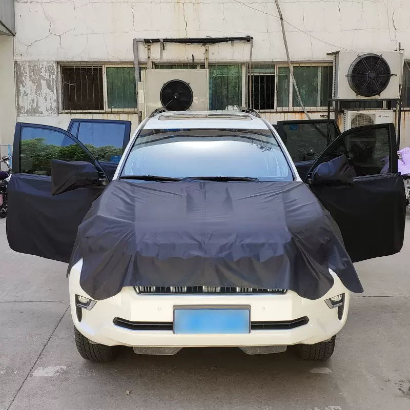 批发汽车贴膜护布施工保护套防脏防尘汽车遮蔽布定制logo