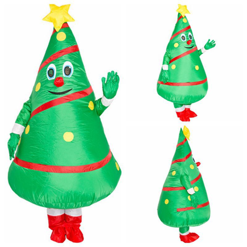 圣诞节充气圣诞树衣服扮演cosplay圣诞老人卡通服装人偶服爆款