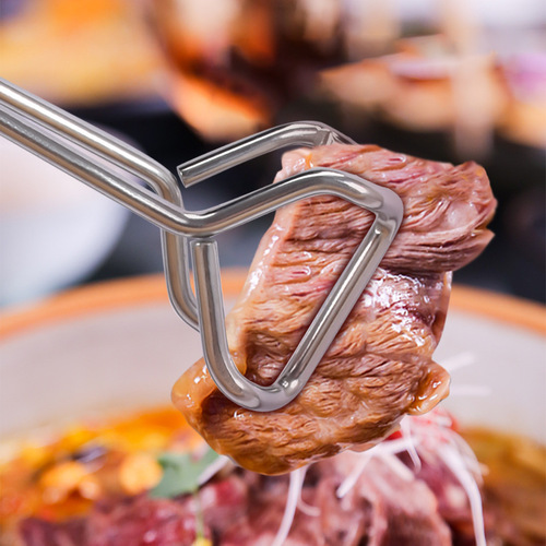 Multi-purpose stainless steel food tongs bread food tongs plastic handle insulated picnic barbecue tongs