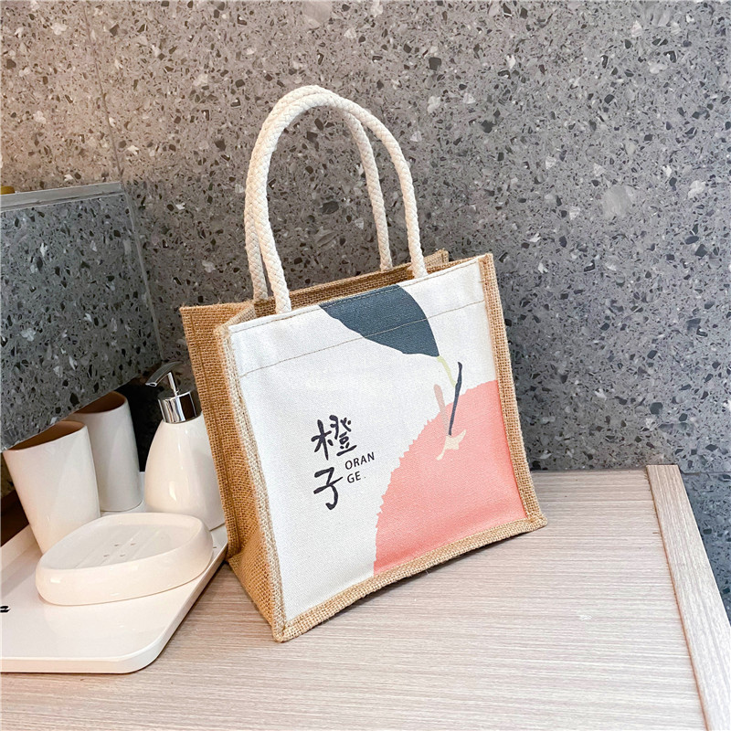 Bolso de mujer de lino japonés 2021 primavera y verano nuevo estilo coreano de moda bolso de mensajero impreso Internet celebridad moda bolso de hombro de moda