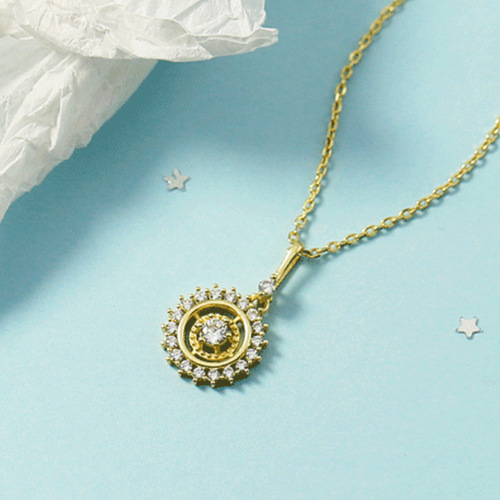 Exquisite retro ring set with diamonds and gold-plated necklace compass Japanese style light luxury Seiko high-end clavicle chain gift for women