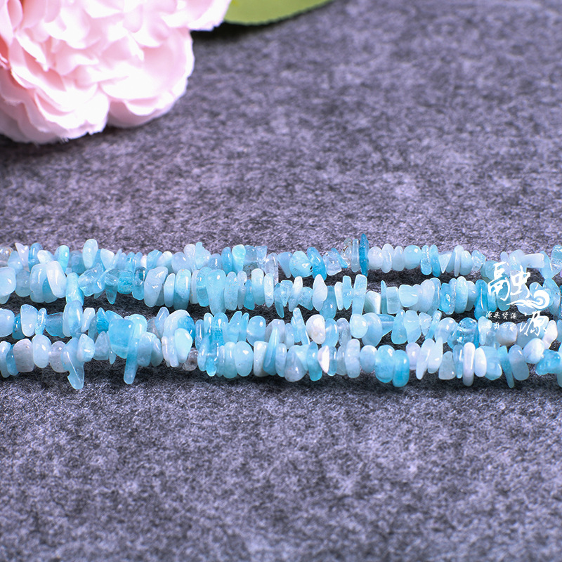 天然材質砂利5-8mm碧璽海藍宝天河石水晶消磁石diy随形石頭