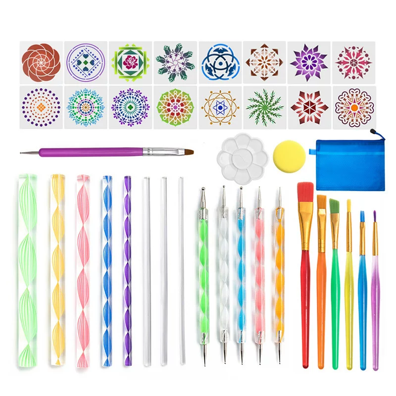 Set, palette, template painting, 38 pieces, graffiti