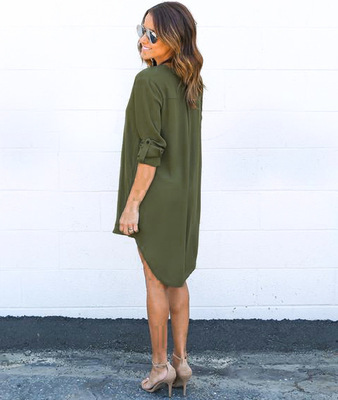 5 color 8 yards AliExpress EBAY Amazon Autumn new pattern Long sleeve Simplicity Chiffon Dress