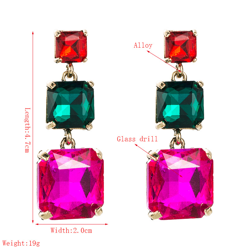 Pendientes De Aleación De Diamantes De Moda Con Aguja De Plata S925 display picture 1