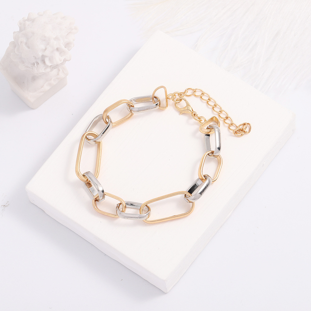 Fashion Hip Hop Two-color Bracelet Set display picture 7