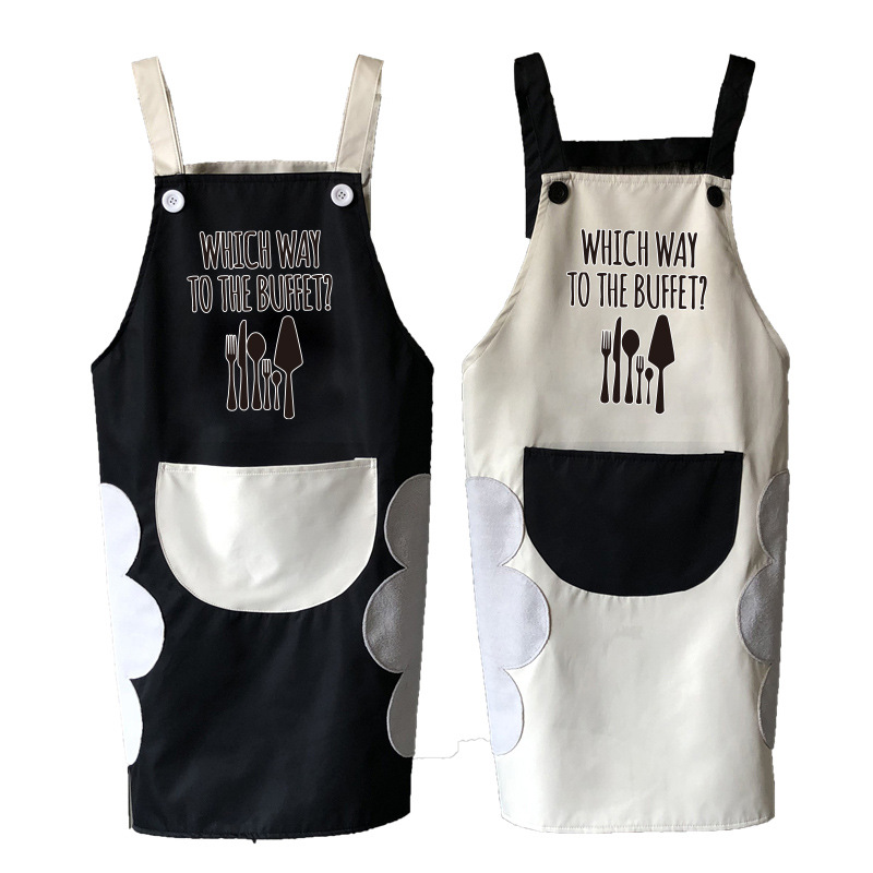 Delantal hogar impermeable a prueba de aceite abrigo borrable moda mujer cocina cintura adulto mono de manga larga hombres