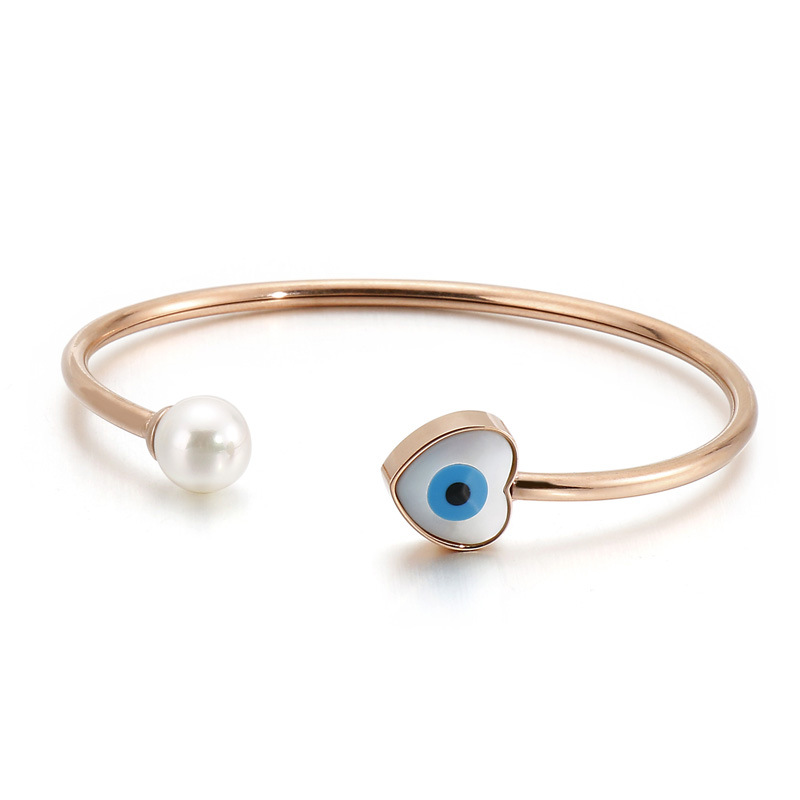 Bracelet de perles en forme d'œil du diable de luxe léger et tendance de style créateur_voghion.com