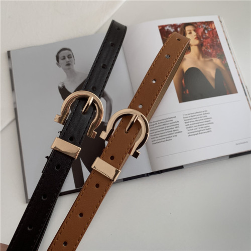 Women's Belt Belt Fashion Personality Trendy Decorative Thin Belt Women's Simple and Versatile Korean