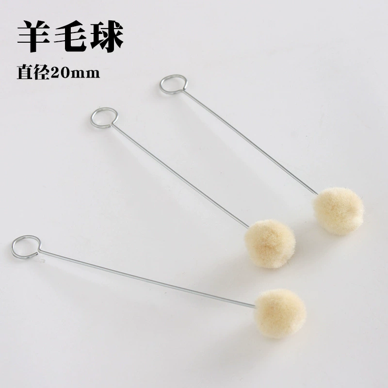Шерстяной шар для окрашивания масла Шерстяная щетка ручной работы DIY Кожаная шерстяная щетка Клей Шариковая щетка