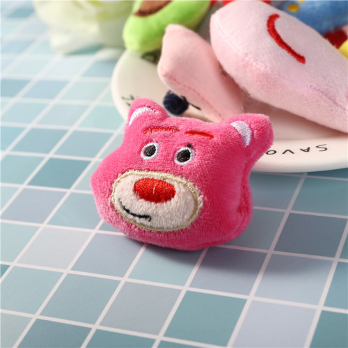 Cotton-filled cartoon plush brooch Japanese cute children's hair accessories semi-finished accessories accessories mobile phone hanging decorations