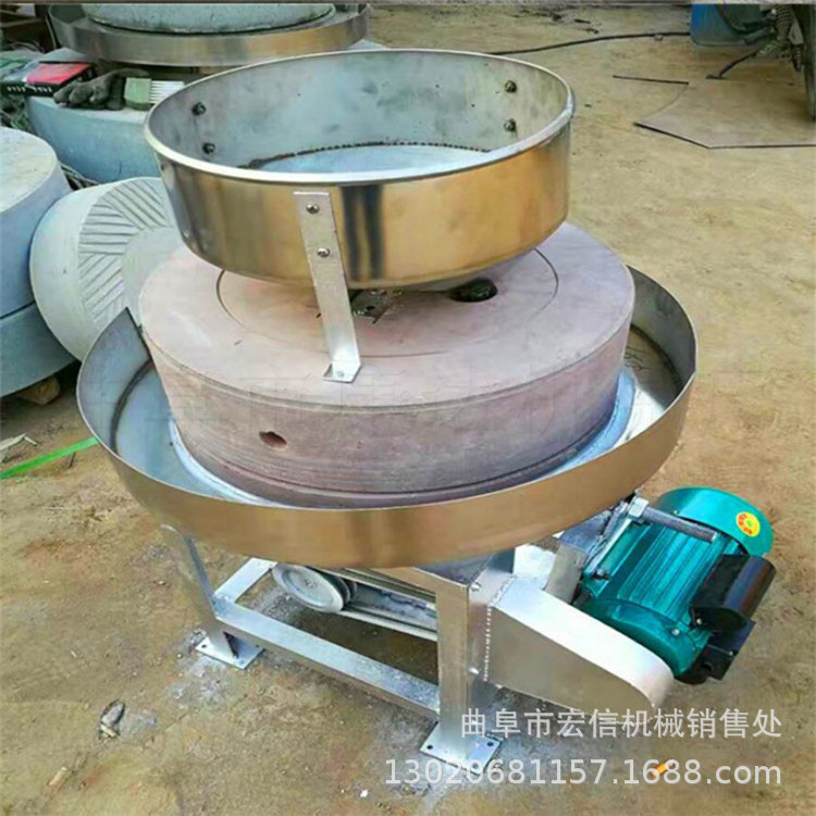 新型高效石墨磨浆机 宏信香油石墨机 原生态石墨磨盘磨面机