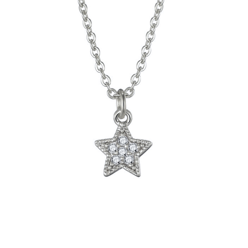 Fashion Star Inlaid Zircon Necklace Simple Five-pointed Star Clavicle Chain display picture 3