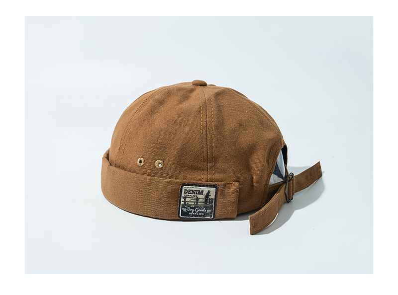 Neue koreanische Version von Frühlingshut, randloser Melonenhauthut, Vermieterhut, männlicher Street-Trendsetter-Hip-Hop-Hut, männlicher Schurkenhut, Matrosenhut_voghion.com