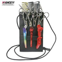 新款髮型師剪刀腰包 皮革美發剪刀挎包  美發工具便攜式個性腰包