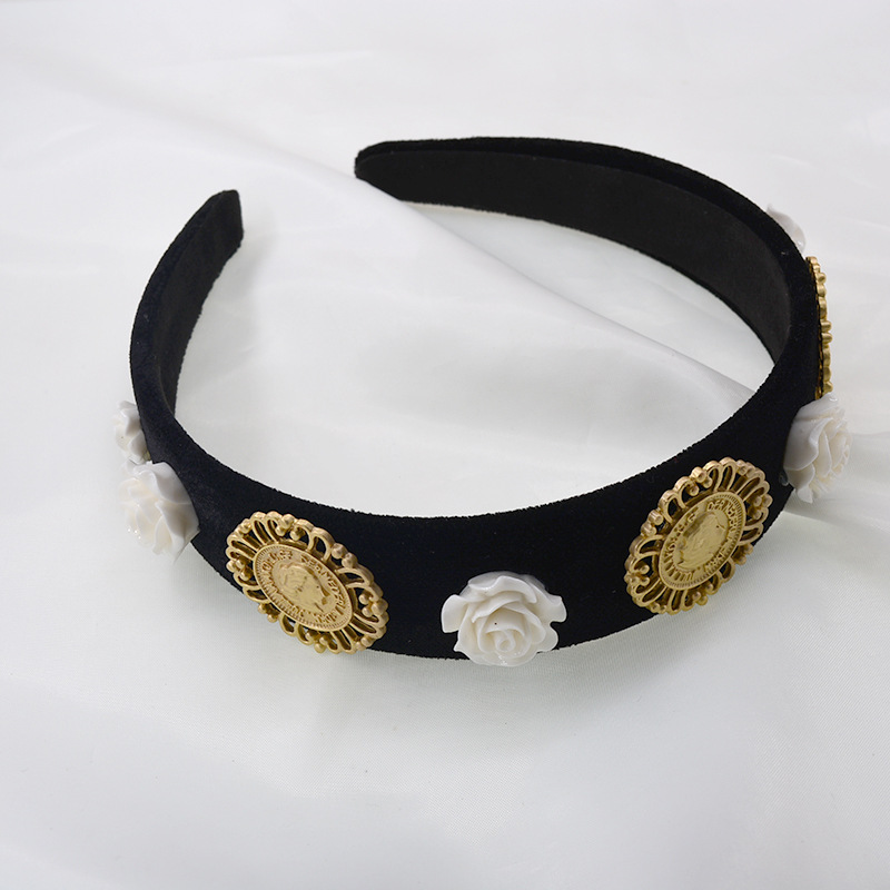 Mode Retro Palast Stil Barock Strass Stirnband display picture 4