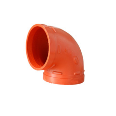 Clamp Type Sleeve Joint Groove Pipe Fitting 114 Fire Groove Elbow 90 Degree Galvanized Groove Elbow 219