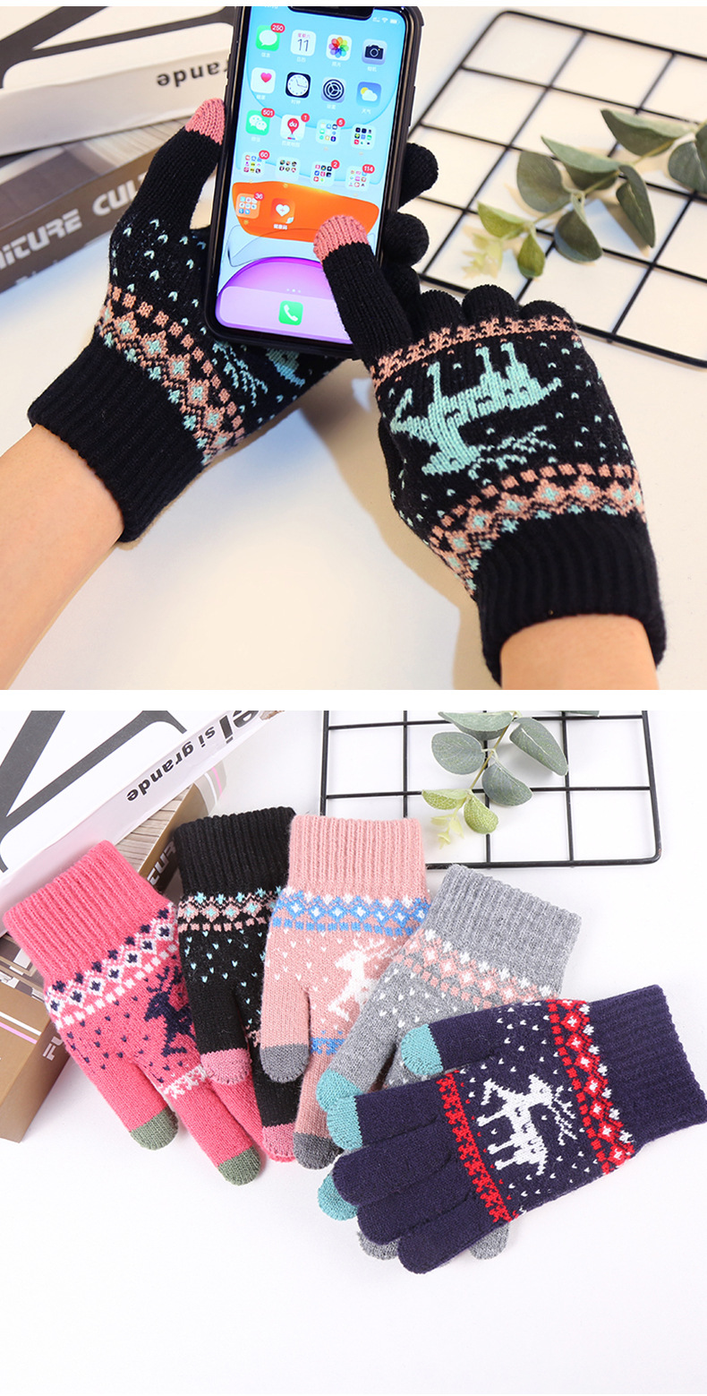 Simple Style Deer Polyester Gloves 1 Pair display picture 11