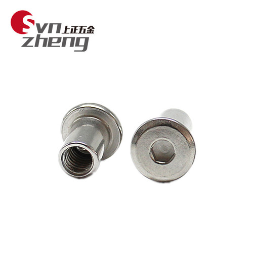 304 stainless steel splint nut beveled inner hexagonal furniture nut combination locking nut M3M4M5M6M8M10