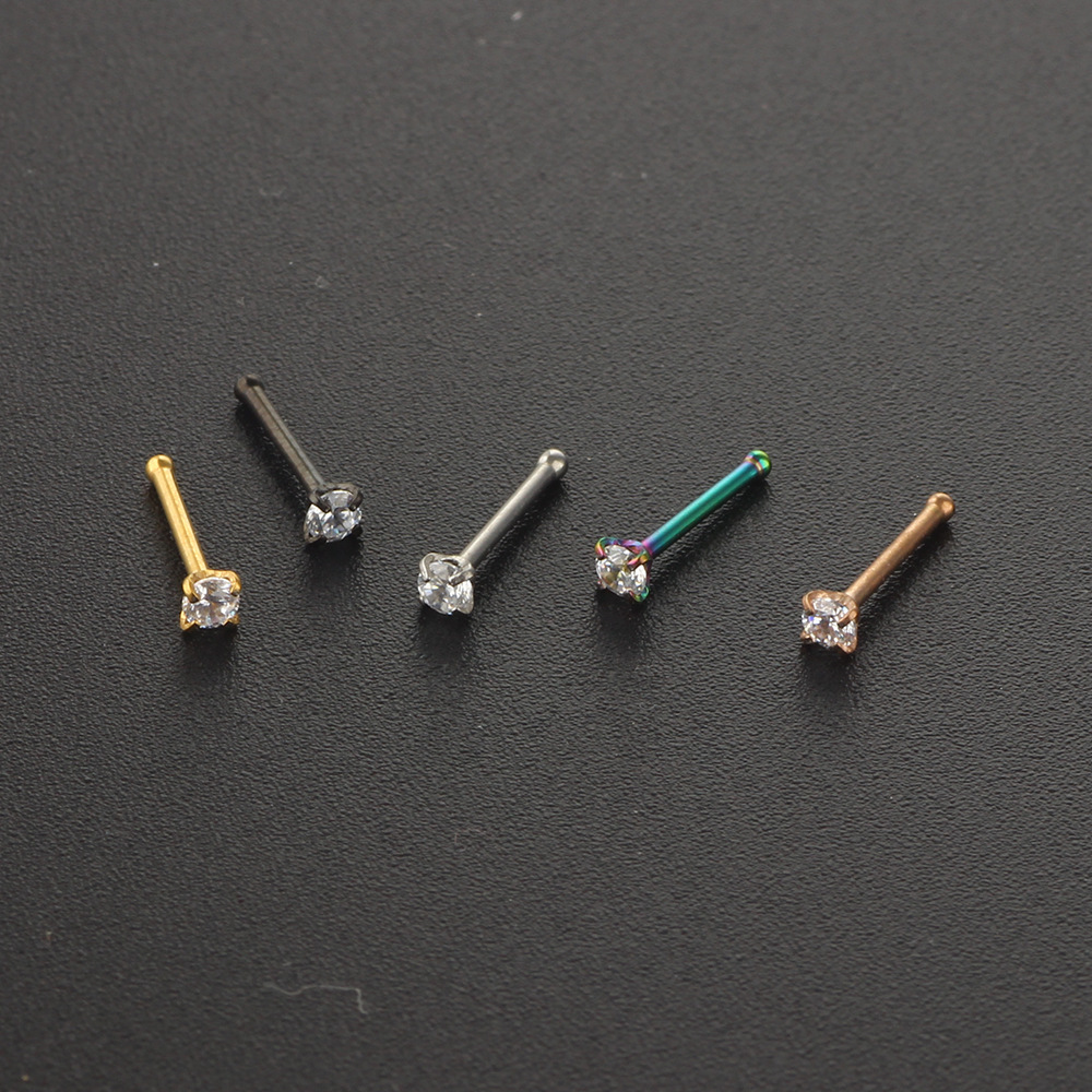 Pointed titanium steel lip stud product view