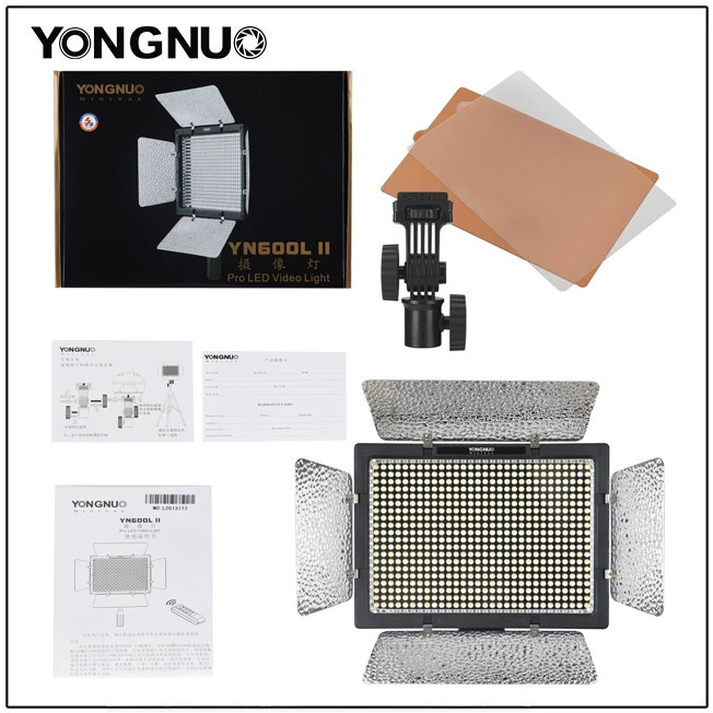 Yongnuo YN600LII (2-е поколение) светодиодный осветитель для камеры 3200–5600K двухцветная температура, подсветка