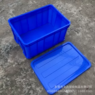 东莞直供塑料周转箱 颜色齐全有盖物料仓储货运物流箱现货塑料箱