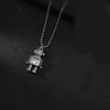 Robot, retro brand pendant hip-hop style stainless steel, fashionable necklace suitable for men and women, internet celebrity