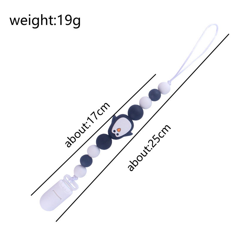 Bebé de silicona chupete cadena clip bebé dientes de molienda cadena anti-gota cadena calmante mordedor chupete clip de personalización