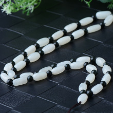 和田玉随形青白玉项链 玉石玉石挂链 百搭时尚款玉项链 裸石原石