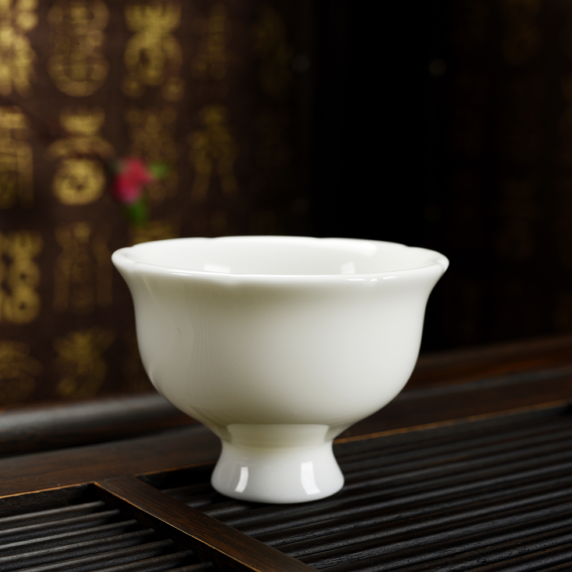 羊脂玉瓷纯手工功夫茶杯大号主人杯厚胎个人杯防烫品茗杯个性单杯