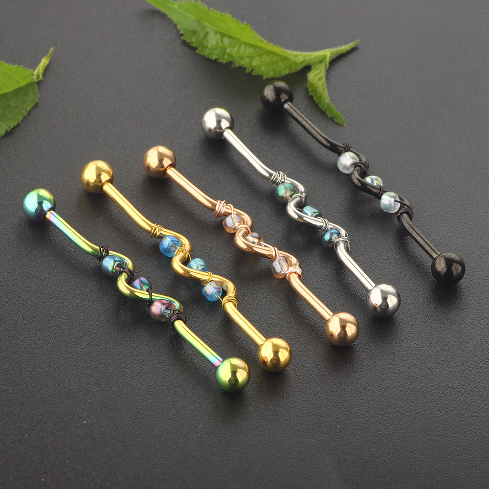 Labret piercing jewelry detail image