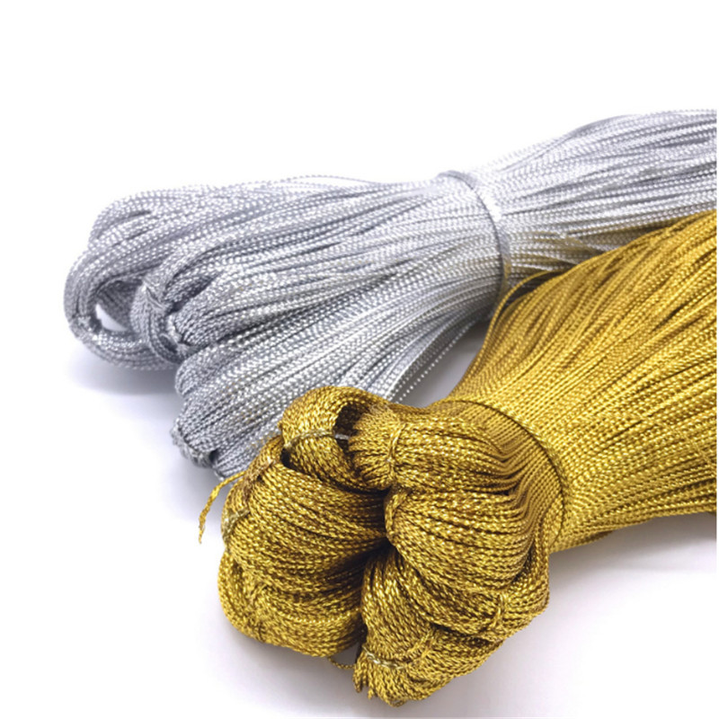 1mm regalo de Navidad de oro y plata Alambre de 8 hilos de siete colores de oro y plata Alambre de impresión de invitación de alambre de oro de color Etiqueta de alambre