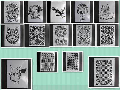 A4 painting Template laser Hollow environmental protection PET Material Science Finger prints Depict Printing Lazy man Artifact Draw album
