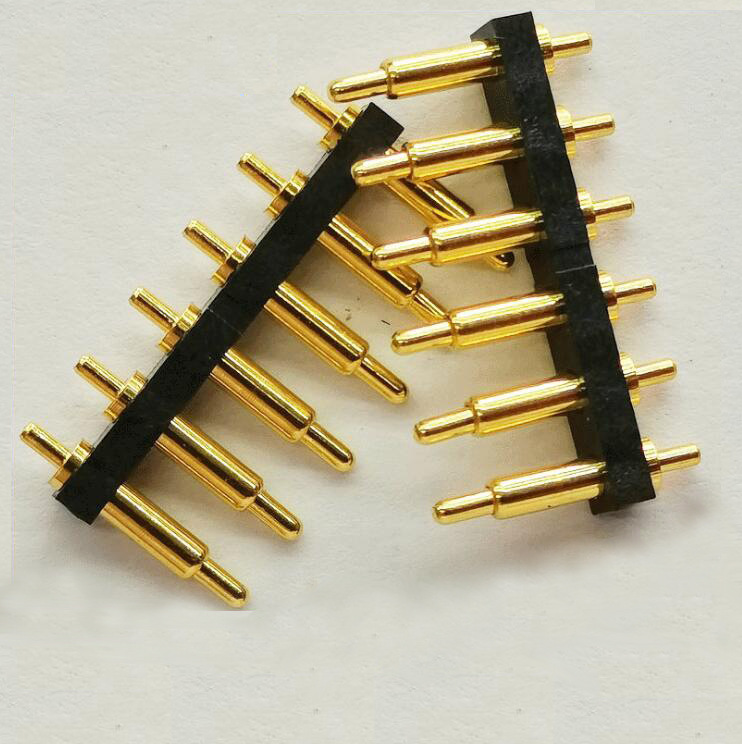 弹簧针pogopin连接器 探针导电弹针6PIN弹力针铜柱针镀金天线顶针-阿里巴巴