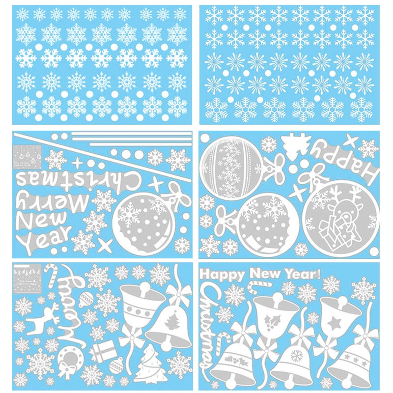 Рождественские наклейки внешней торговли Amazon костюм уплотнения горячей продажи небольшой спецификации Съемные статические оконные Стеклянные Настенные наклейки