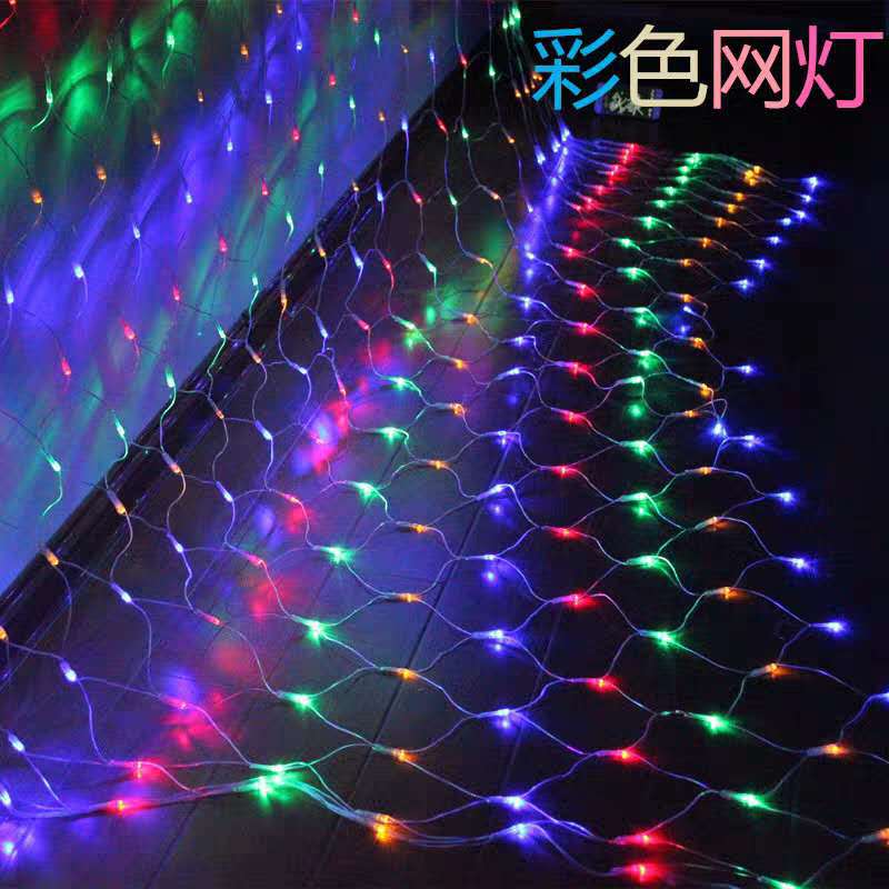 led网灯渔网灯满天星太阳能氛围灯 户外防水公园彩灯节日装饰灯串-阿里巴巴