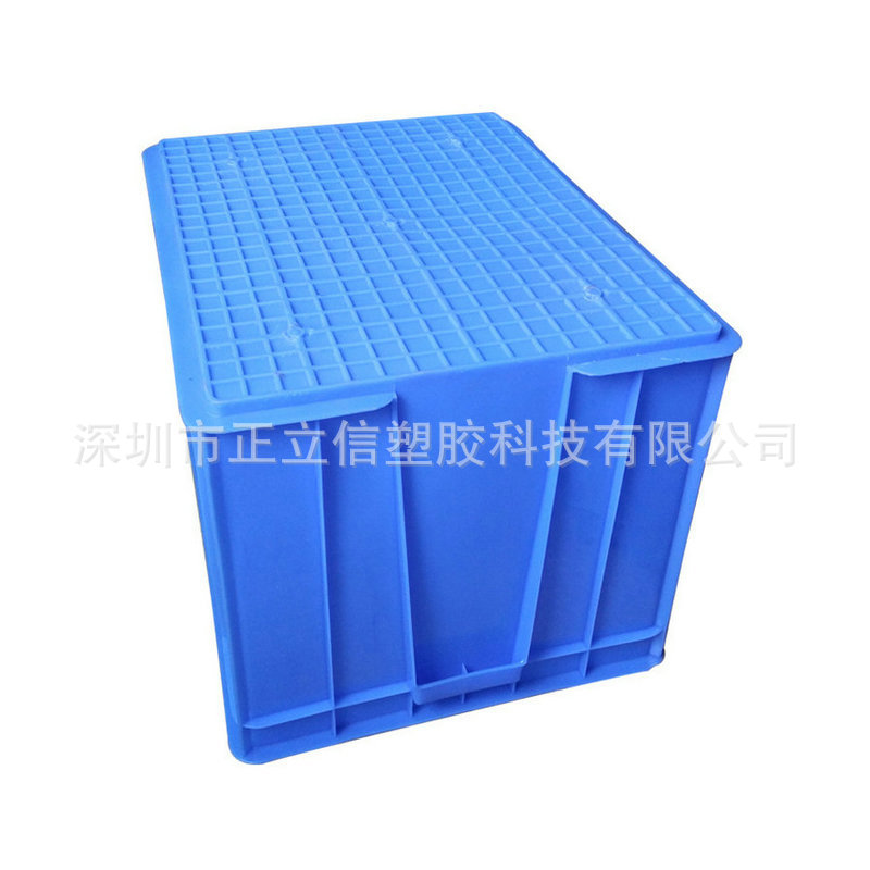 塑料周转箱 车间pp塑胶带盖包装塑料箱 仓库塑料周转箱