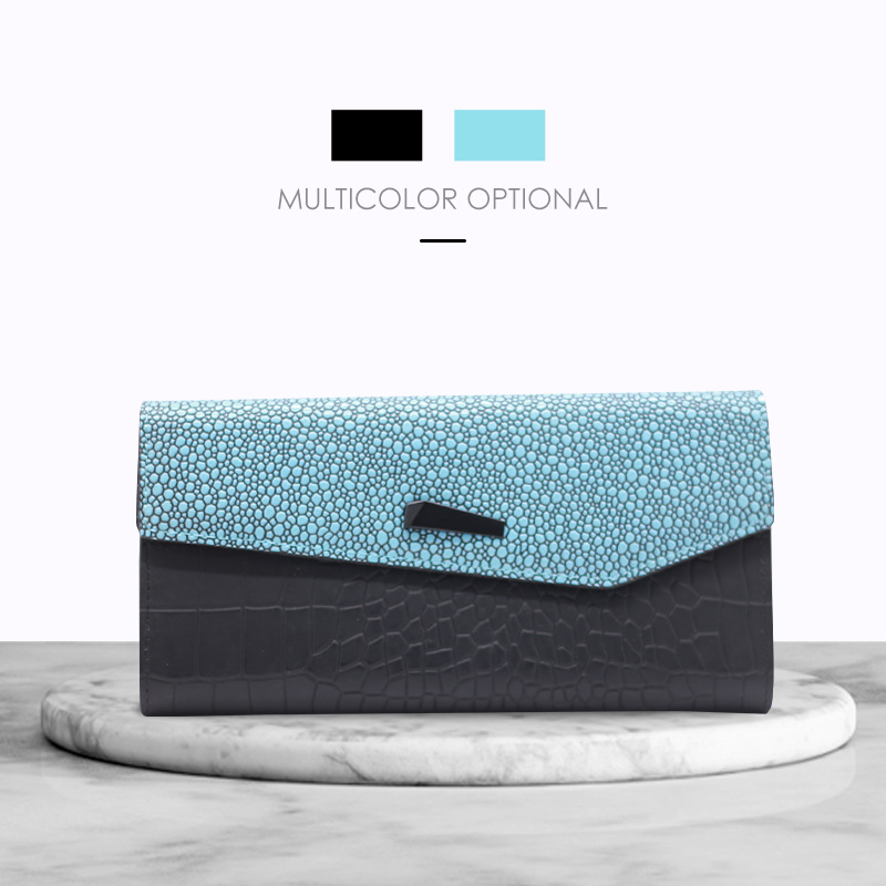 Quality solid color universal fashionable leather wallet