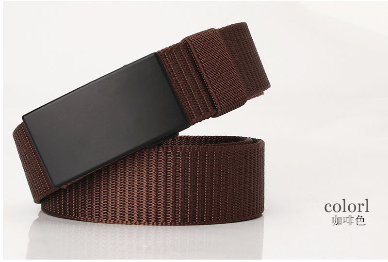 Nylon Canvas Toothless Automatic Buckle Belt Outdoor Sports Leisure Business Belt display picture 9