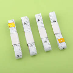 Exclusively for foreign trade, thickened tape measure with white background and black numbers, flexible tape 1.3cm × 1.5 meters, one side in centimeters, the other in inches 60in
