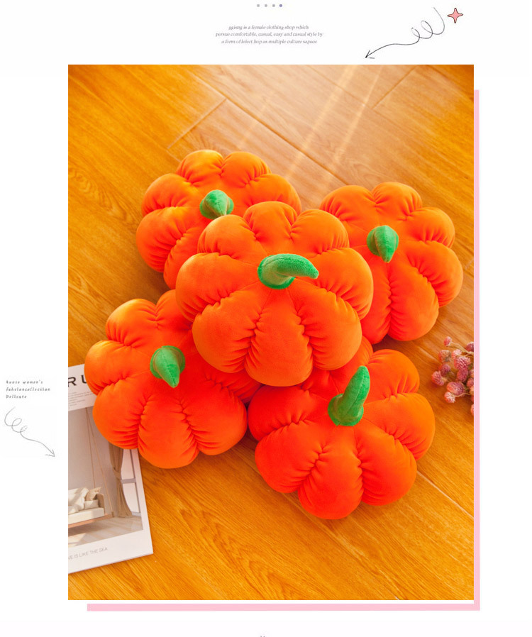 Cute Pumpkin Sleeping Pillow Plush Toy Rag Doll Large Round Cushion Birthday Gift Female Doll