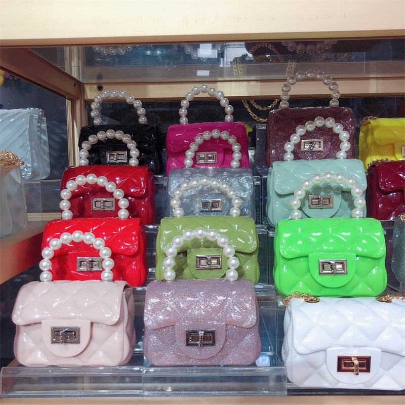 2021 new pvc mini jelly bag rhombus chai...