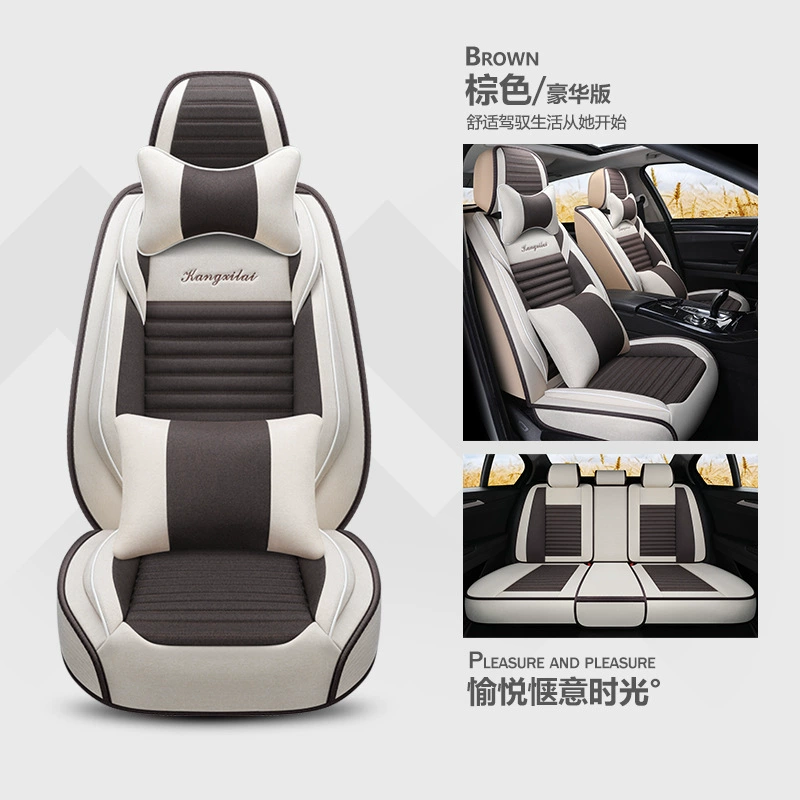 Чехол на сиденье автомобиля из ткани для пикапа JAC V7 Shuailing T6T8 JMC Territory Tiger Collection, летний лен, все включено