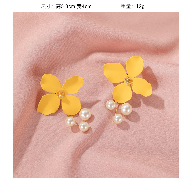 Summer Forest Sweet Flower Earrings Wild Crystal Earrings Earrings Hit Color Earrings Ear Hook Wholesale Nihaojewelry display picture 10