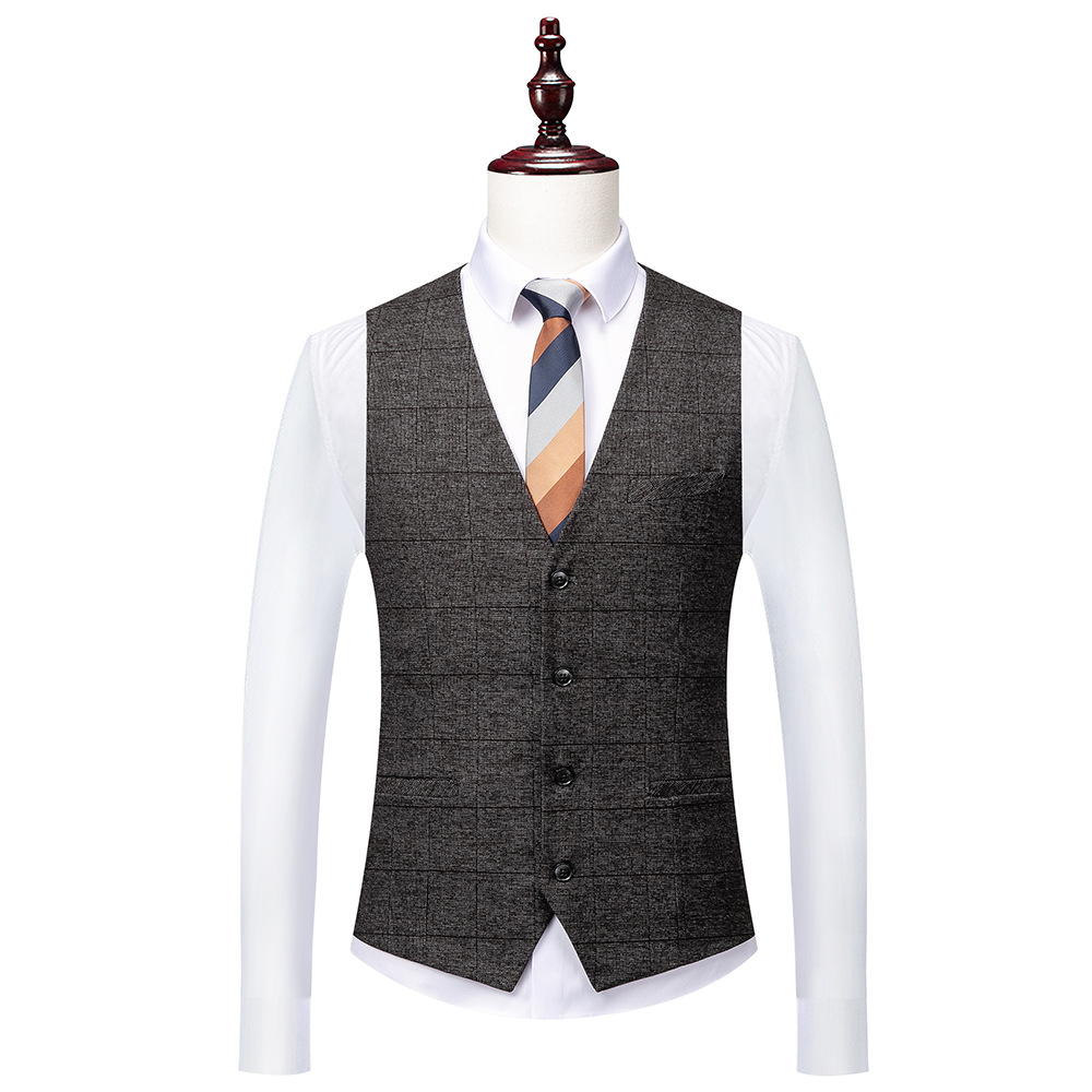 Men's Clothing Autumn and winter new men's business casual suit Korean version slim wedding suit men's three piece suit_voghion.com