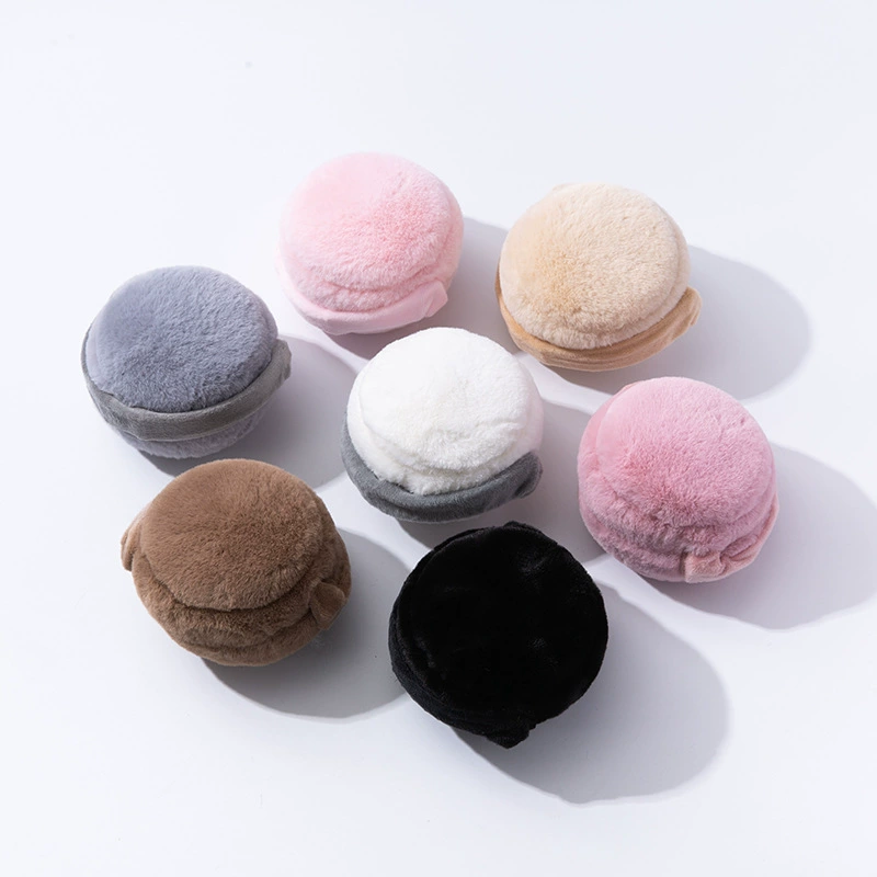 Мужские и Женские однотонные зимние Холодостойкие плюшевые наушники с антифризом, гамбургские складные женские теплые наушники, переносной ремень