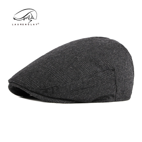 Foreign trade hat spring and autumn new plaid beret men's British retro literary casual progressive hat women's peaked hat